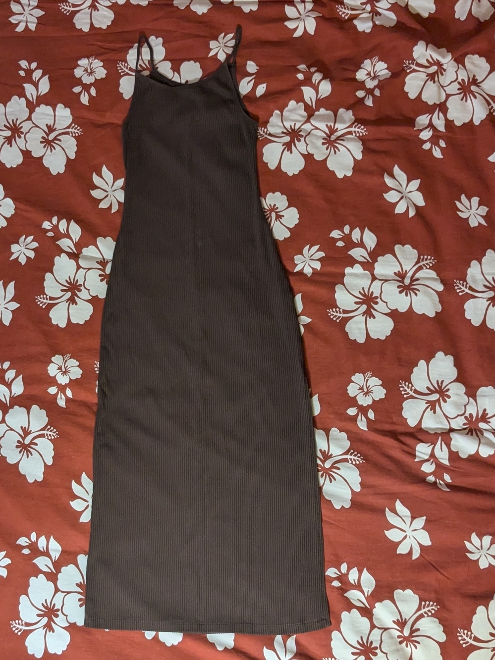 Reformation Chocolate Knit Dress With Slit